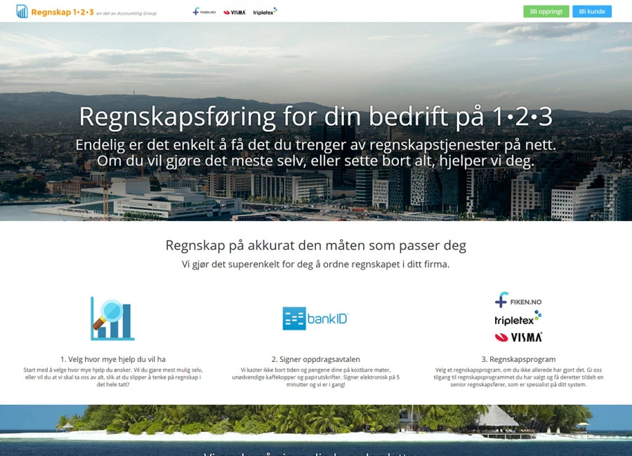 Regnskap 1-2-3 Website